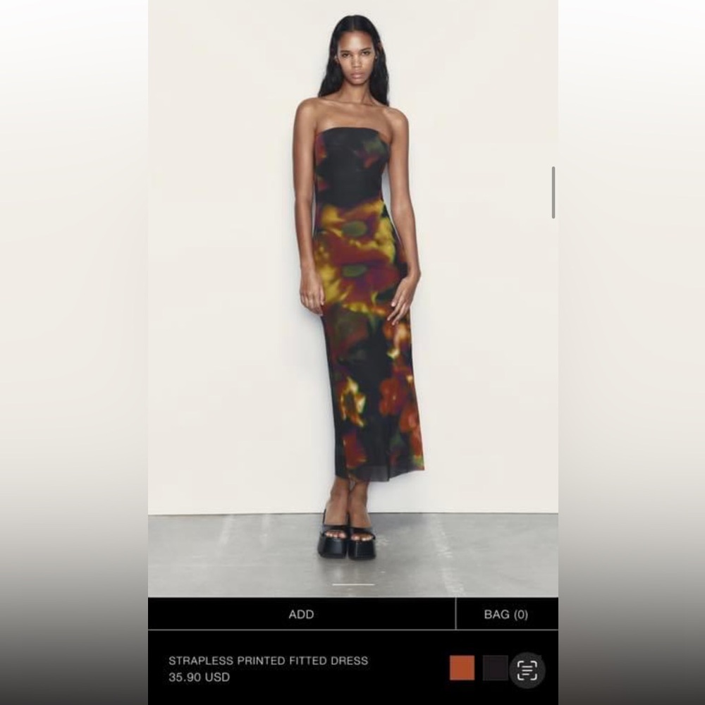 Zara mesh midi dress